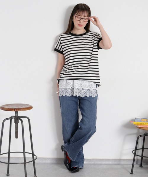 cepo(セポ)の「〈2way〉フリルレイヤード巻きスカート(スカート・レディース・ブラック系/ホワイト系・M)」の3枚目の写真