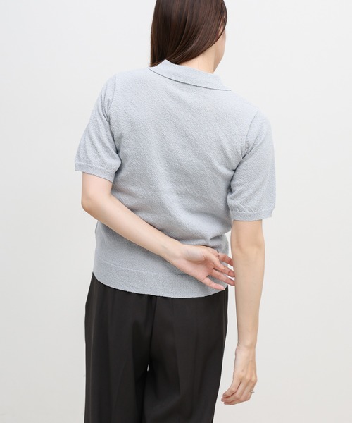 select MOCA（セレクトモカ）の「フロントボタンサマーポロニット（ニット/セーター・レディース・グレイッシュブルー/グレイッシュベージュ/チャコールグレー・FREE）」の22枚目の写真