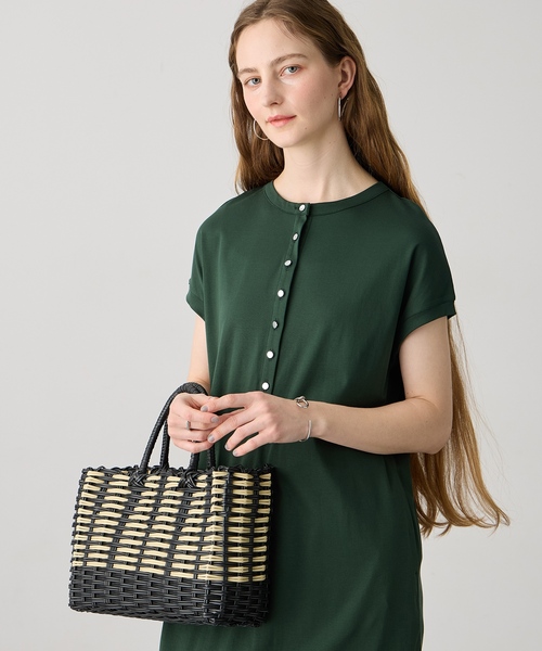 LE SOUK HOLIDAY(ルスークホリデー)の「【CASSELINI】パターンマルシェバッグ(トートバッグ・レディース・ブラック/サックスブルー・フリー)」の8枚目の写真