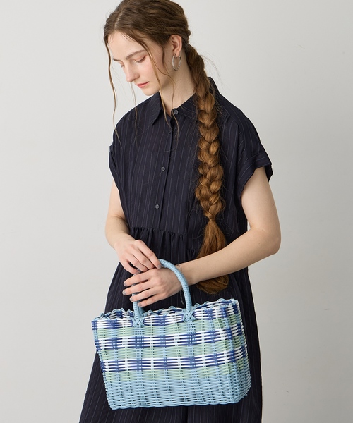 LE SOUK HOLIDAY(ルスークホリデー)の「【CASSELINI】パターンマルシェバッグ(トートバッグ・レディース・ブラック/サックスブルー・フリー)」の4枚目の写真