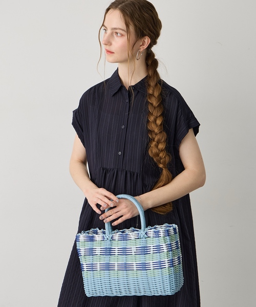 LE SOUK HOLIDAY(ルスークホリデー)の「【CASSELINI】パターンマルシェバッグ(トートバッグ・レディース・ブラック/サックスブルー・フリー)」の5枚目の写真