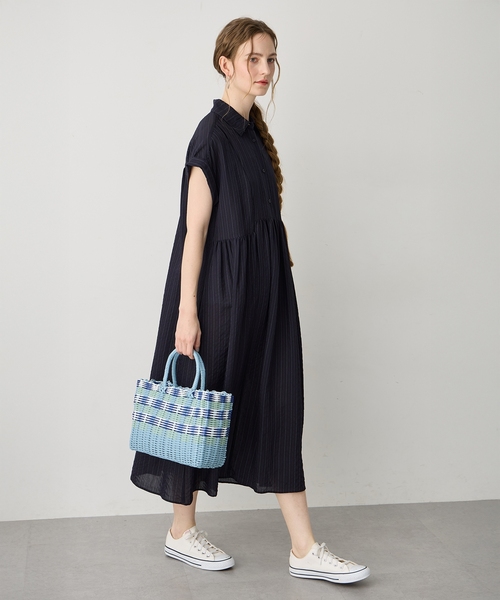 LE SOUK HOLIDAY(ルスークホリデー)の「【CASSELINI】パターンマルシェバッグ(トートバッグ・レディース・ブラック/サックスブルー・フリー)」の7枚目の写真
