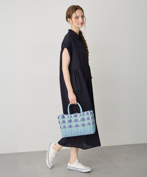 LE SOUK HOLIDAY(ルスークホリデー)の「【CASSELINI】パターンマルシェバッグ(トートバッグ・レディース・ブラック/サックスブルー・フリー)」の11枚目の写真