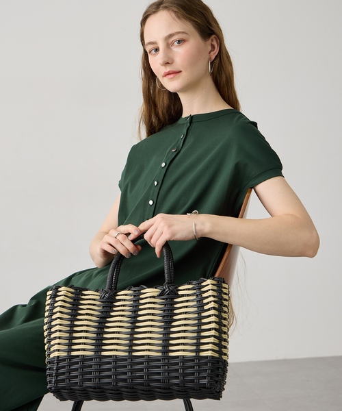 LE SOUK HOLIDAY(ルスークホリデー)の「【CASSELINI】パターンマルシェバッグ(トートバッグ・レディース・ブラック/サックスブルー・フリー)」の13枚目の写真