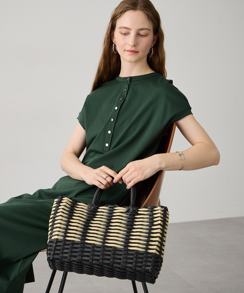 LE SOUK HOLIDAY(ルスークホリデー)の「【CASSELINI】パターンマルシェバッグ(トートバッグ・レディース・ブラック/サックスブルー・フリー)」の17枚目の写真