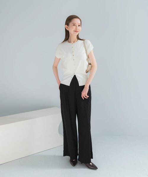 URBAN RESEARCH ROSSO WOMEN（アーバンリサーチ　ロッソ）の「サテンドットパンツ（その他パンツ・レディース・ブラック/アイボリー・36/38）」の9枚目の写真