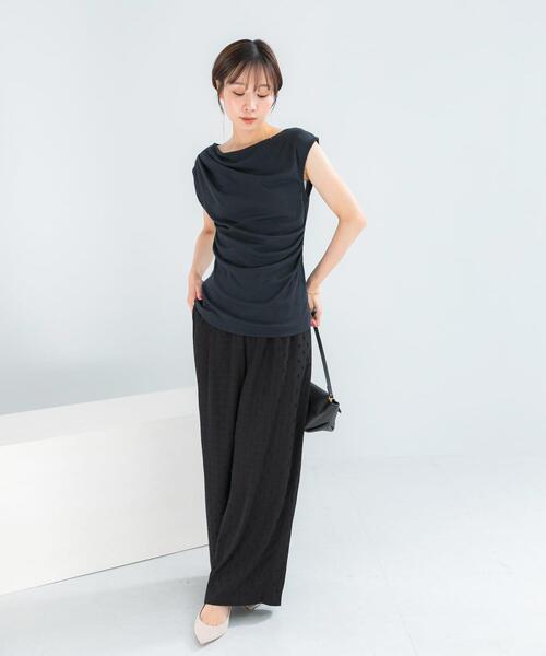 URBAN RESEARCH ROSSO WOMEN（アーバンリサーチ　ロッソ）の「サテンドットパンツ（その他パンツ・レディース・ブラック/アイボリー・36/38）」の3枚目の写真