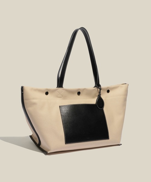 E'POR（エポール）の「【E'POR】【A4/PC対応・内側撥水・軽量】SAIL BAG(セイルバッグ)（トートバッグ・レディース・ベージュ/ブラウン・FREE）」の4枚目の写真