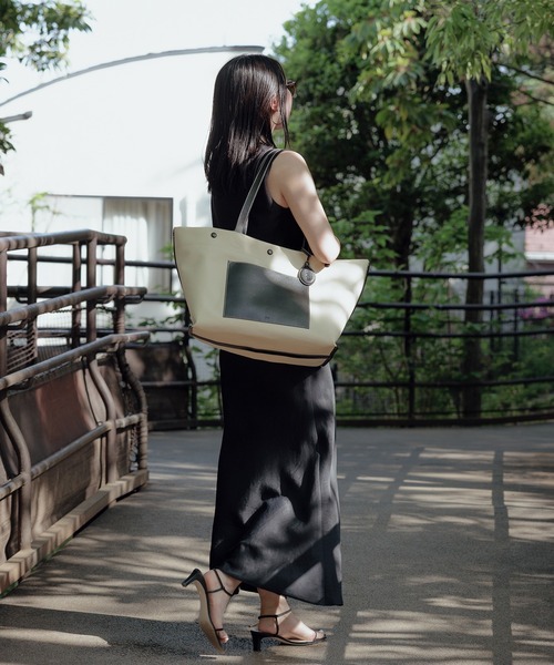 E'POR（エポール）の「【E'POR】【A4/PC対応・内側撥水・軽量】SAIL BAG(セイルバッグ)（トートバッグ・レディース・ベージュ/ブラウン・FREE）」の13枚目の写真
