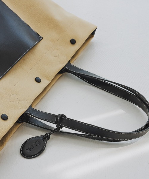 E'POR（エポール）の「【E'POR】【A4/PC対応・内側撥水・軽量】SAIL BAG(セイルバッグ)（トートバッグ・レディース・ベージュ/ブラウン・FREE）」の18枚目の写真