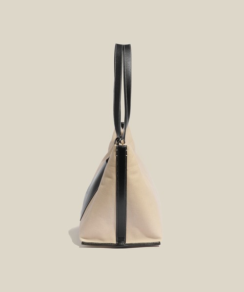 E'POR（エポール）の「【E'POR】【A4/PC対応・内側撥水・軽量】SAIL BAG(セイルバッグ)（トートバッグ・レディース・ベージュ/ブラウン・FREE）」の21枚目の写真
