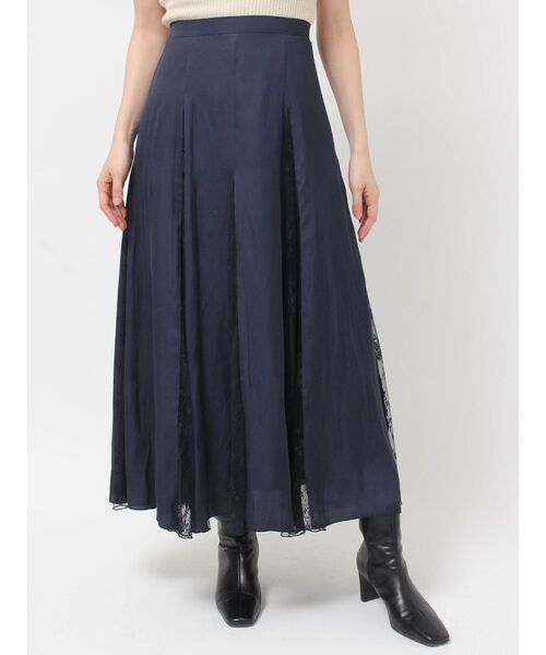 LAGUNAMOON(ラグナムーン)の「レースマチサテンフレアスカート 【夏服】(スカート・レディース・アイボリー/ネイビー・MEDIUM/SMALL)」の18枚目の写真