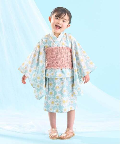 簡単着付け♪】【接触冷感】4wayセパレート浴衣つくり帯(OHANA)【子供