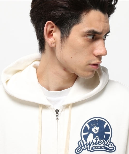 HYSTERIC GLAMOUR（ヒステリックグラマー）の「HYS ROKET pt PK（パーカー・メンズ・ネイビー/トップグレー/ホワイト・SMALL/LARGE/MEDIUM）」の5枚目の写真