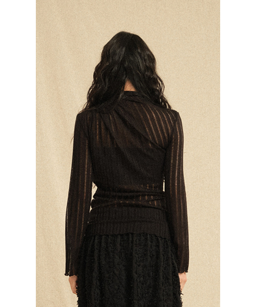 RECULER(ルキュレ)の「See-through turtleneck T-shirts Black (Ver. SS)(Tシャツ/カットソー・レディース・その他・SMALL/LARGE)」の2枚目の写真