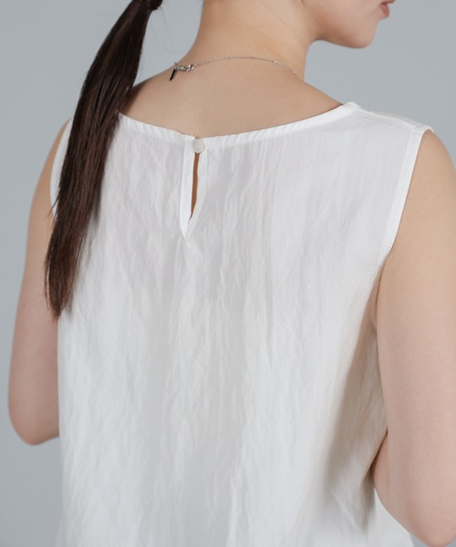 select MOCA Et(セレクトモカエト)の「【Et】Asymmetrical Sleeveless Blouse(シャツ/ブラウス・レディース・ホワイト/サックスブルー・FREE)」の22枚目の写真