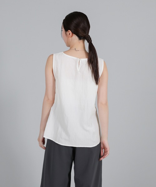 select MOCA Et(セレクトモカエト)の「【Et】Asymmetrical Sleeveless Blouse(シャツ/ブラウス・レディース・ホワイト/サックスブルー・FREE)」の20枚目の写真