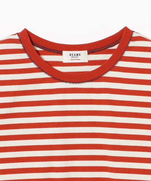 BEAMS HEART(ビームスハート)の「ボーダー テンチ プルオーバー(Tシャツ/カットソー・レディース・ブラック/レッド/ベージュ・FREE)」の17枚目の写真