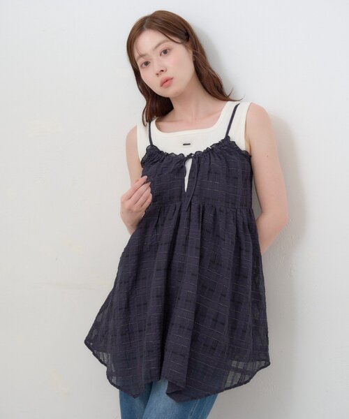 カスタネ　シアーチェックチュニック Kastane（カスタネ）の「シアーチェックチュニック（チュニック）」 - WEAR