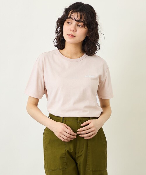 MACKINTOSH PHILOSOPHY（ﾏｯｷﾝﾄｯｼｭ ﾌｨﾛｿﾌｨｰ）の「GREY LABEL リネンミックスロゴTシャツ（Tシャツ/カットソー・レディース・ブラウン系その他4/グリーン系その他/オフホワイト/パープル系その他/ピンク系その他2/ブラック/ライトブルー・2/6）」の7枚目の写真