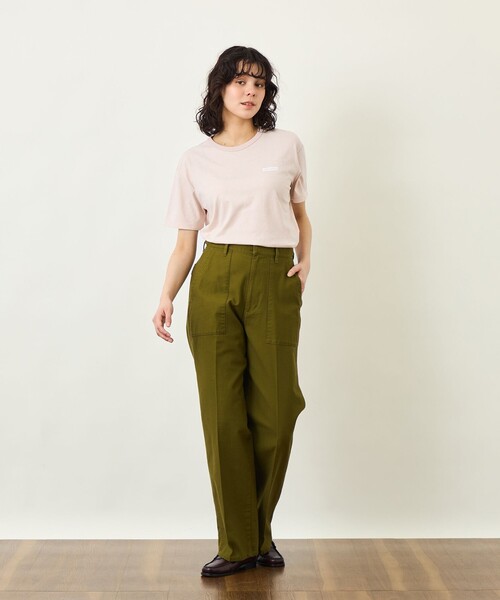 MACKINTOSH PHILOSOPHY（ﾏｯｷﾝﾄｯｼｭ ﾌｨﾛｿﾌｨｰ）の「GREY LABEL リネンミックスロゴTシャツ（Tシャツ/カットソー・レディース・ブラウン系その他4/グリーン系その他/オフホワイト/パープル系その他/ピンク系その他2/ブラック/ライトブルー・2/6）」の10枚目の写真