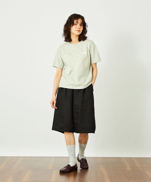 MACKINTOSH PHILOSOPHY（ﾏｯｷﾝﾄｯｼｭ ﾌｨﾛｿﾌｨｰ）の「GREY LABEL リネンミックスロゴTシャツ（Tシャツ/カットソー・レディース・ブラウン系その他4/グリーン系その他/オフホワイト/パープル系その他/ピンク系その他2/ブラック/ライトブルー・2/6）」の15枚目の写真