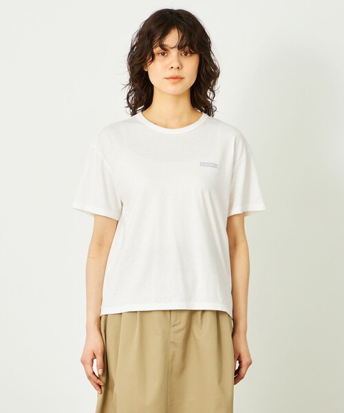 MACKINTOSH PHILOSOPHY（ﾏｯｷﾝﾄｯｼｭ ﾌｨﾛｿﾌｨｰ）の「GREY LABEL リネンミックスロゴTシャツ（Tシャツ/カットソー・レディース・ブラウン系その他4/グリーン系その他/オフホワイト/パープル系その他/ピンク系その他2/ブラック/ライトブルー・2/6）」の16枚目の写真
