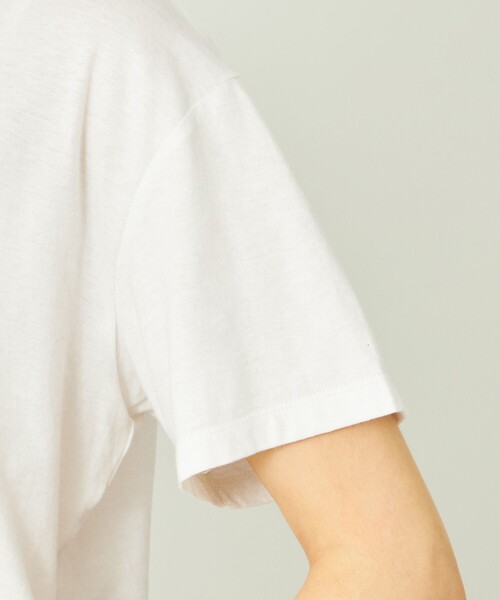 MACKINTOSH PHILOSOPHY（ﾏｯｷﾝﾄｯｼｭ ﾌｨﾛｿﾌｨｰ）の「GREY LABEL リネンミックスロゴTシャツ（Tシャツ/カットソー・レディース・ブラウン系その他4/グリーン系その他/オフホワイト/パープル系その他/ピンク系その他2/ブラック/ライトブルー・2/6）」の19枚目の写真