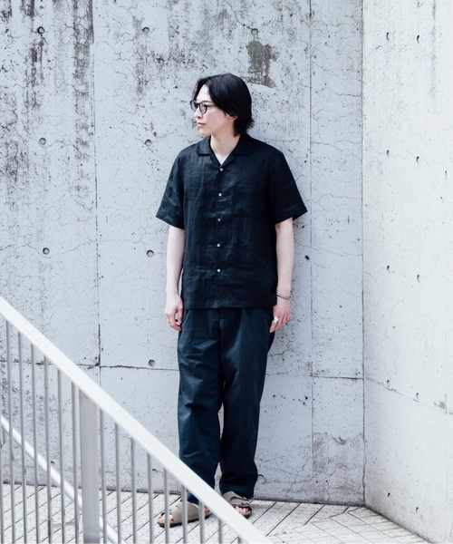kuros'(クロス)の「【kuros’オリジナル】リラックスリネンパンツ|日本製 リネン100%(その他パンツ・メンズ・チャコールグレー/ブラック・MEDIUM/LARGE)」の8枚目の写真