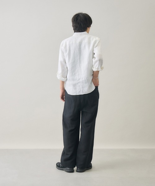 kuros'(クロス)の「【kuros’オリジナル】リラックスリネンパンツ|日本製 リネン100%(その他パンツ・メンズ・チャコールグレー/ブラック・MEDIUM/LARGE)」の10枚目の写真