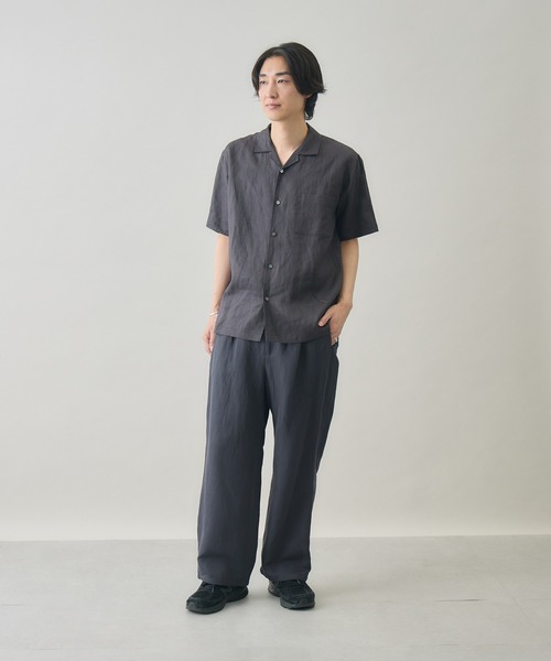 kuros'(クロス)の「【kuros’オリジナル】リラックスリネンパンツ|日本製 リネン100%(その他パンツ・メンズ・チャコールグレー/ブラック・MEDIUM/LARGE)」の13枚目の写真
