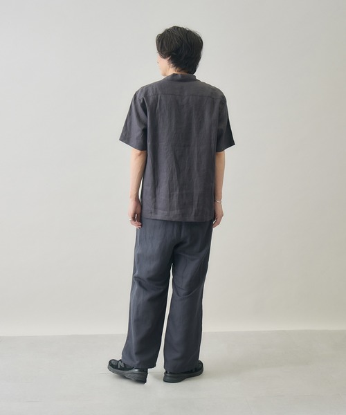 kuros'(クロス)の「【kuros’オリジナル】リラックスリネンパンツ|日本製 リネン100%(その他パンツ・メンズ・チャコールグレー/ブラック・MEDIUM/LARGE)」の14枚目の写真