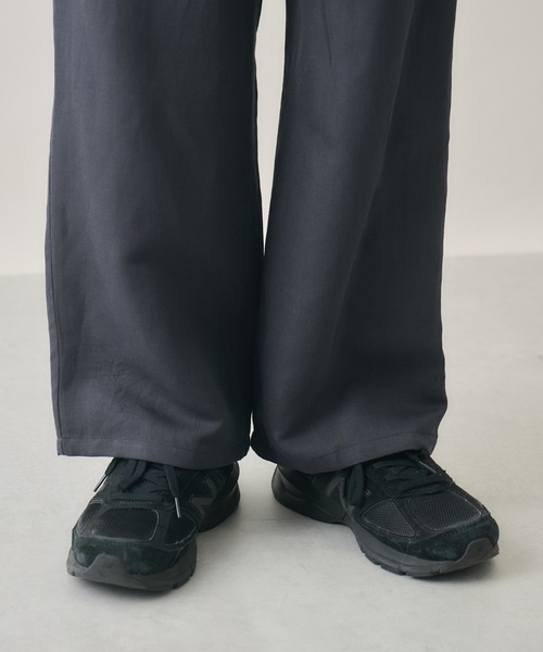 kuros'(クロス)の「【kuros’オリジナル】リラックスリネンパンツ|日本製 リネン100%(その他パンツ・メンズ・チャコールグレー/ブラック・MEDIUM/LARGE)」の21枚目の写真