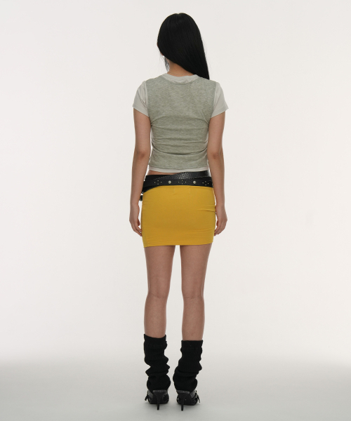 GILAARCHIVE（ギラアーカイブ）の「LAYERED DOODLE SHEER CROP T-SHIRTS_GREY（Tシャツ/カットソー・レディース・その他・FREE）」の4枚目の写真