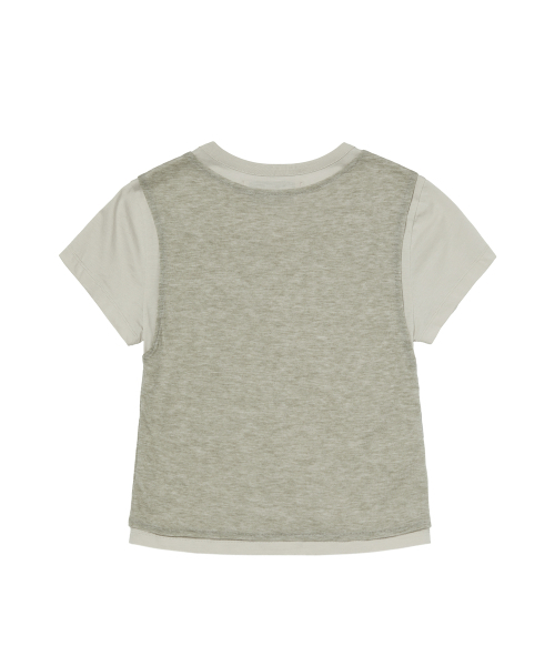 GILAARCHIVE（ギラアーカイブ）の「LAYERED DOODLE SHEER CROP T-SHIRTS_GREY（Tシャツ/カットソー・レディース・その他・FREE）」の6枚目の写真