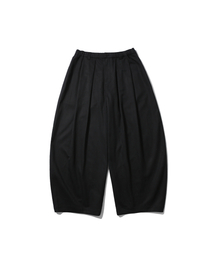 Overtuck Balloon Pants - Black