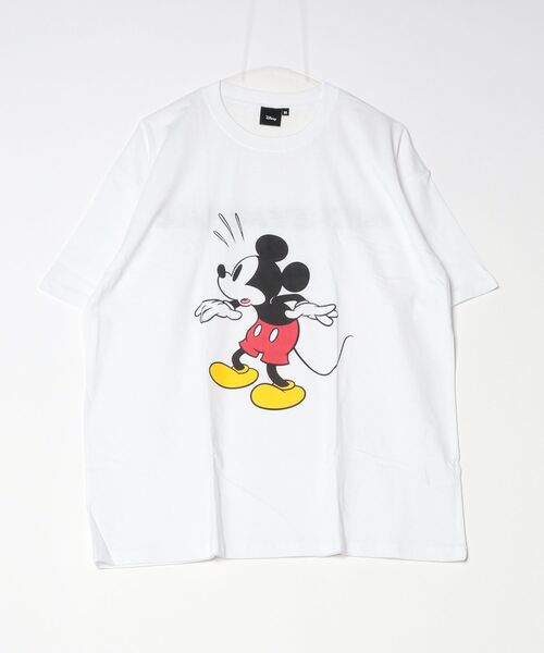 Disney（ディズニー）の「【Disney/ディズニー】プリント オーバーサイズ Tシャツ（Tシャツ/カットソー・メンズ・グレー系その他/杢グレー/ホワイト系その他/オフホワイト/ベージュ/ダークグリーン/ネイビー/チャコール・L/XL/M）」の2枚目の写真