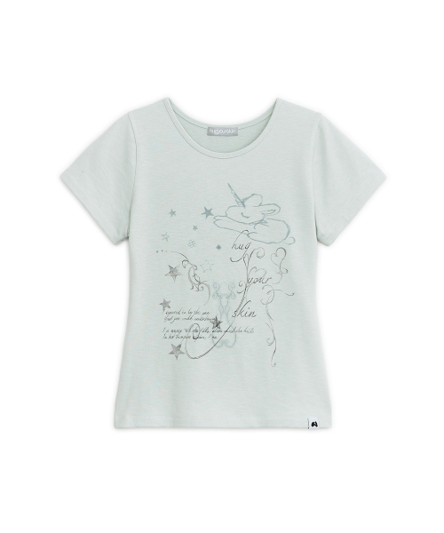 HUG YOUR SKIN(ハグユアスキン)の「ユニコーンドローイングTシャツ (ブルー)(Tシャツ/カットソー・レディース・その他・FREE)」の5枚目の写真