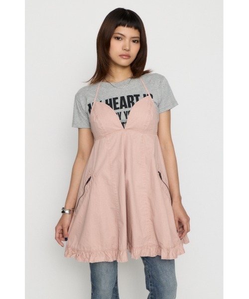 LAGUA GEM(ラグアジェム)の「COTTON ZIP HALTER NECK ワンピース(ワンピース・レディース・カーキ/ピンク/チャコールグレー・SMALL/MEDIUM)」の20枚目の写真