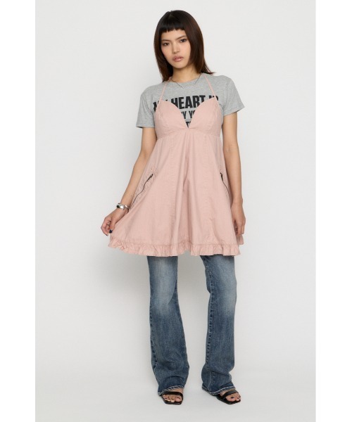 LAGUA GEM(ラグアジェム)の「COTTON ZIP HALTER NECK ワンピース(ワンピース・レディース・カーキ/ピンク/チャコールグレー・SMALL/MEDIUM)」の22枚目の写真