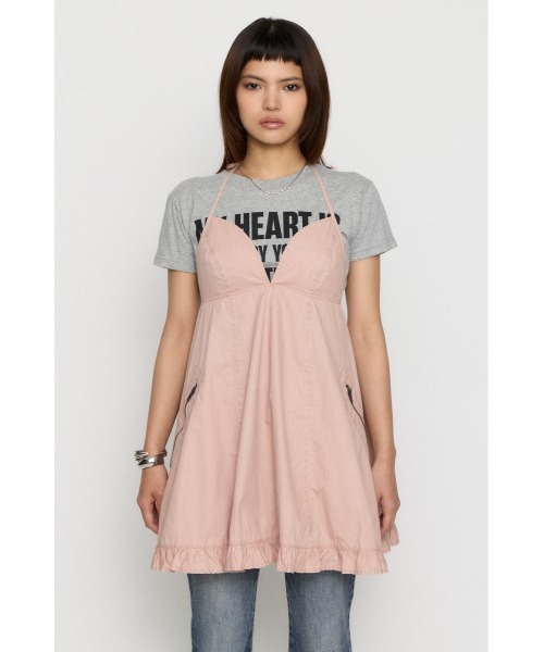 LAGUA GEM(ラグアジェム)の「COTTON ZIP HALTER NECK ワンピース(ワンピース・レディース・カーキ/ピンク/チャコールグレー・SMALL/MEDIUM)」の19枚目の写真