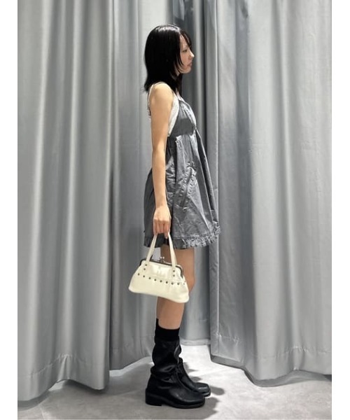 LAGUA GEM(ラグアジェム)の「COTTON ZIP HALTER NECK ワンピース(ワンピース・レディース・カーキ/ピンク/チャコールグレー・SMALL/MEDIUM)」の6枚目の写真