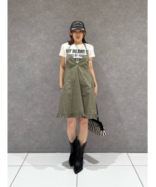 LAGUA GEM(ラグアジェム)の「COTTON ZIP HALTER NECK ワンピース(ワンピース・レディース・カーキ/ピンク/チャコールグレー・SMALL/MEDIUM)」の11枚目の写真