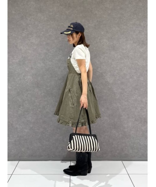 LAGUA GEM(ラグアジェム)の「COTTON ZIP HALTER NECK ワンピース(ワンピース・レディース・カーキ/ピンク/チャコールグレー・SMALL/MEDIUM)」の12枚目の写真