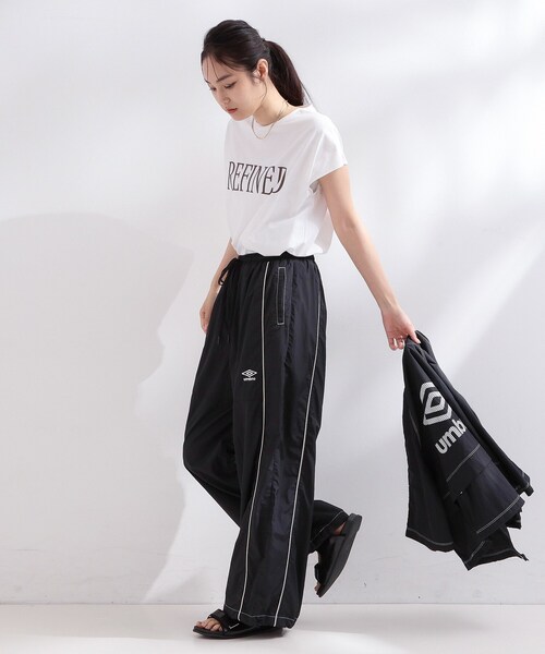 UMBRO(アンブロ)の「◆【umbro/アンブロ】シアーナイロンカーブシルエットイージパンツ(その他パンツ・レディース・ブラック/アイボリー・99)」の15枚目の写真