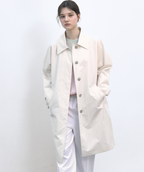 SO IR(ソイール)の「HALF TRENCH COAT - IVORY(トレンチコート・レディース・その他・FREE)」の1枚目の写真