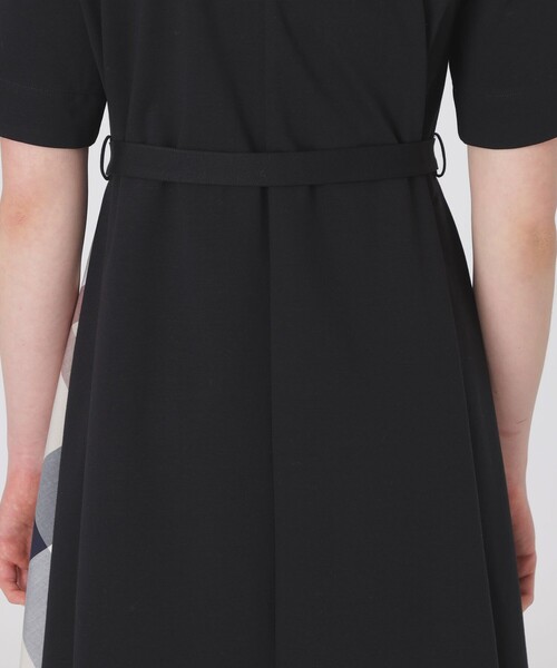BLUE LABEL CRESTBRIDGE(ブルーレーベルクレストブリッジ)の「【一部店舗限定】シルケットポンチドレス(ワンピース・レディース・ブラック/ネイビー・40/38/36)」の6枚目の写真