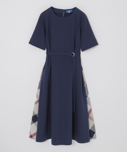 BLUE LABEL CRESTBRIDGE(ブルーレーベルクレストブリッジ)の「【一部店舗限定】シルケットポンチドレス(ワンピース・レディース・ブラック/ネイビー・40/38/36)」の18枚目の写真