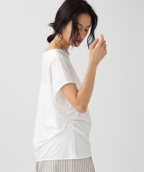 BABYLONE(バビロン)の「ドレープブラウス(シャツ/ブラウス・レディース・ブルー/ベージュ/ホワイト・フリー)」の5枚目の写真