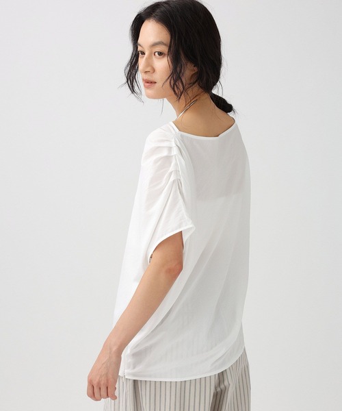 BABYLONE(バビロン)の「ドレープブラウス(シャツ/ブラウス・レディース・ブルー/ベージュ/ホワイト・フリー)」の6枚目の写真